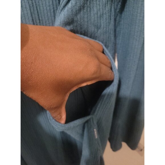 Athleta Harmony Pose Long Lined Wrap Hooded Cardigan Borealis Green  Wmn XL - Picture 6 of 12